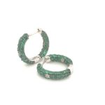EED98950 Creolla Silver Emerald Earring