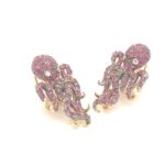 ERD04927 Ruby Silver Earring RB