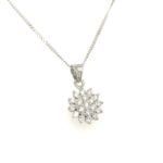 FLWPD002 Rositas White Gold 18k Dia Pendant with chain