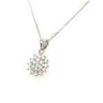 FLWPD002 Rositas White Gold 18k Dia Pendant with chain