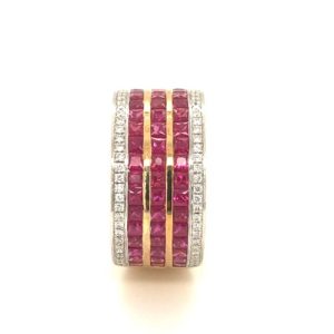 RRD001199001 18k Yellow Gold Ruby Diamond Ring