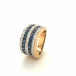 RSD002254001 18k Yellow Gold Blue Sapphire Diamond Ring