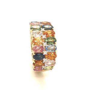 RSD003441001 18k Yellow Gold Multi-Color stone Diamond Ring