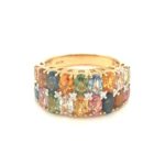 RSD003441001 18k Yellow Gold Multi-Color stone Diamond Ring