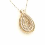 TT-CI-407 MOP Gold Pendant 18kt With chain Gold