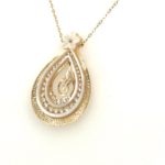 TT-CI-407 MOP Gold Pendant 18kt With chain Gold