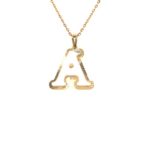 TT-CI-490 MOP Gold Pendant with Chain Gold