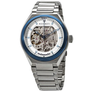 Maserati Triconic Automatic White Skeleton Dial Men's Watch R8823139002