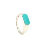 2311-RTURQ-D- Turquoise Stone Silver Ring 925sil