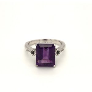 800-RAFAM-A Amethyst Silver Ring 925sil