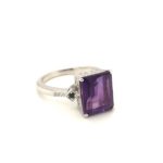 800-RAFAM-A Amethyst Silver Ring 925sil