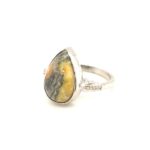 856-RBBJS-D- Bumble Bee Stone Silver Ring 925sil