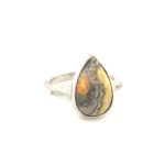 856-RBBJS-D- Bumble Bee Stone Silver Ring 925sil