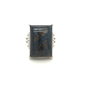 923-RPTST-D Pietersite Stone Silver Ring 925sil