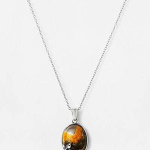 PJ858-PBBJS-A Silver Pendant with Chain Bumble Bee Jaisper