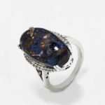 PJ930-RPTST-A Silver Ring Pietersite Stone & Natural Zircon
