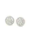 EO0622235-18K White Gold Diamond Stud Earring