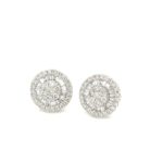 EO0622235-18K White Gold Diamond Stud Earring