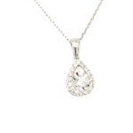 PDW0136010P-18k White gold Diamond Pendant