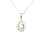 PDW0136010P-18k White gold Diamond Pendant
