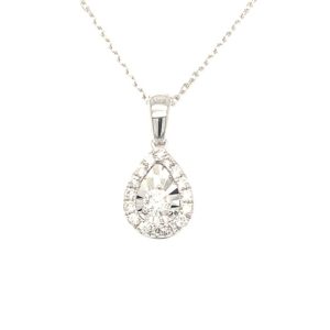 PDW0136010P-18k White gold Diamond Pendant