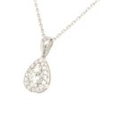 PDW0136010P-18k White gold Diamond Pendant