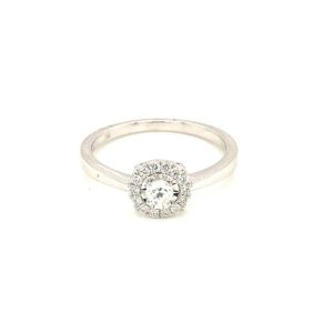 RGW0129007R-18k White Gold Diamond Ring