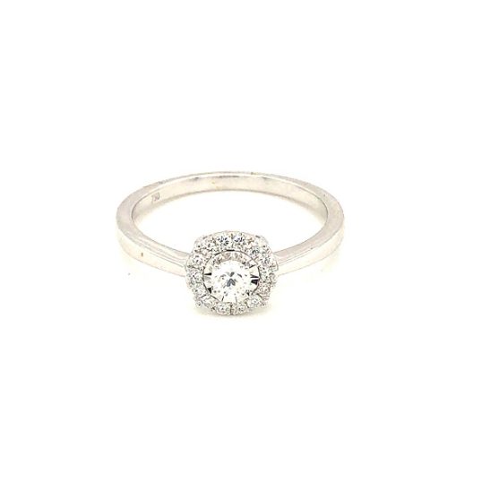 RGW0129007R-18k White Gold Diamond Ring