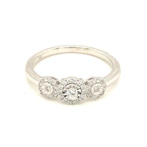 RGW0328059R-18k White Gold Diamond Ring