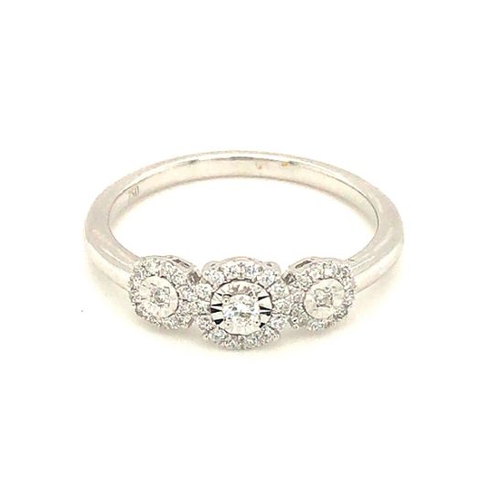 RGW0328059R-18k White Gold Diamond Ring