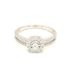 RGW0333064R-18k White Gold Diamond Ring