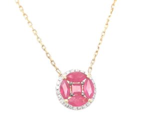 NDR0000268001 Ruby Diamond Necklace