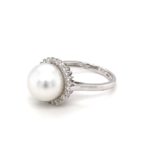 RPD000991001 18K White Gold Pearl Diamond Ring