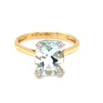 RUD000824001 18K Aqua Marine Diamond Ring