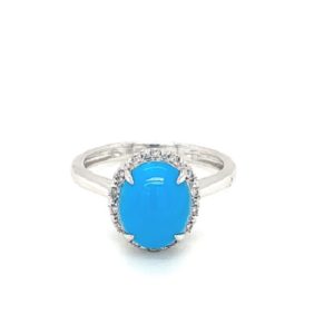 RWD001357001 18k Torquiose Diamond Ring