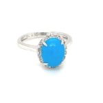 RWD001357001 18k Torquiose Diamond Ring