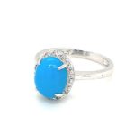 RWD001357001 18k Torquiose Diamond Ring