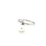 6468 18k White Gold Pearl Diamond Ring