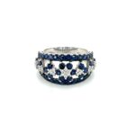 RSD099492001 18K White Gold Sapphire Diamond Ring