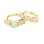 419632 18K Yellow Gold Diamond Twin Ring