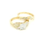 423902 18K Yellow Gold Diamond twin Ring