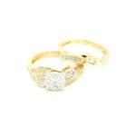 423902 18K Yellow Gold Diamond twin Ring