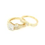 423902 18K Yellow Gold Diamond twin Ring