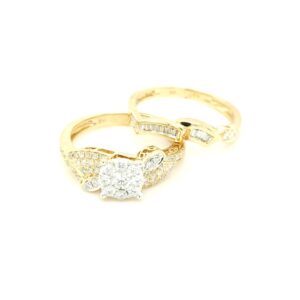 423902 18K Yellow Gold Diamond twin Ring