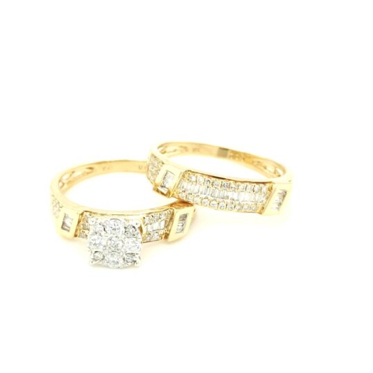 419632 18K Yellow Gold Diamond Twin Ring