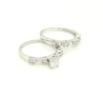 437623 18K White Gold Diamond Twin Ring