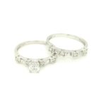 437623 18K White Gold Diamond Twin Ring