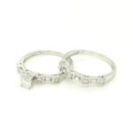 437623 18K White Gold Diamond Twin Ring