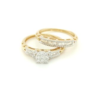 448303 18K Yellow Gold Diamond Twin Ring
