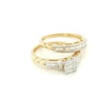 448303 18K Yellow Gold Diamond Twin Ring